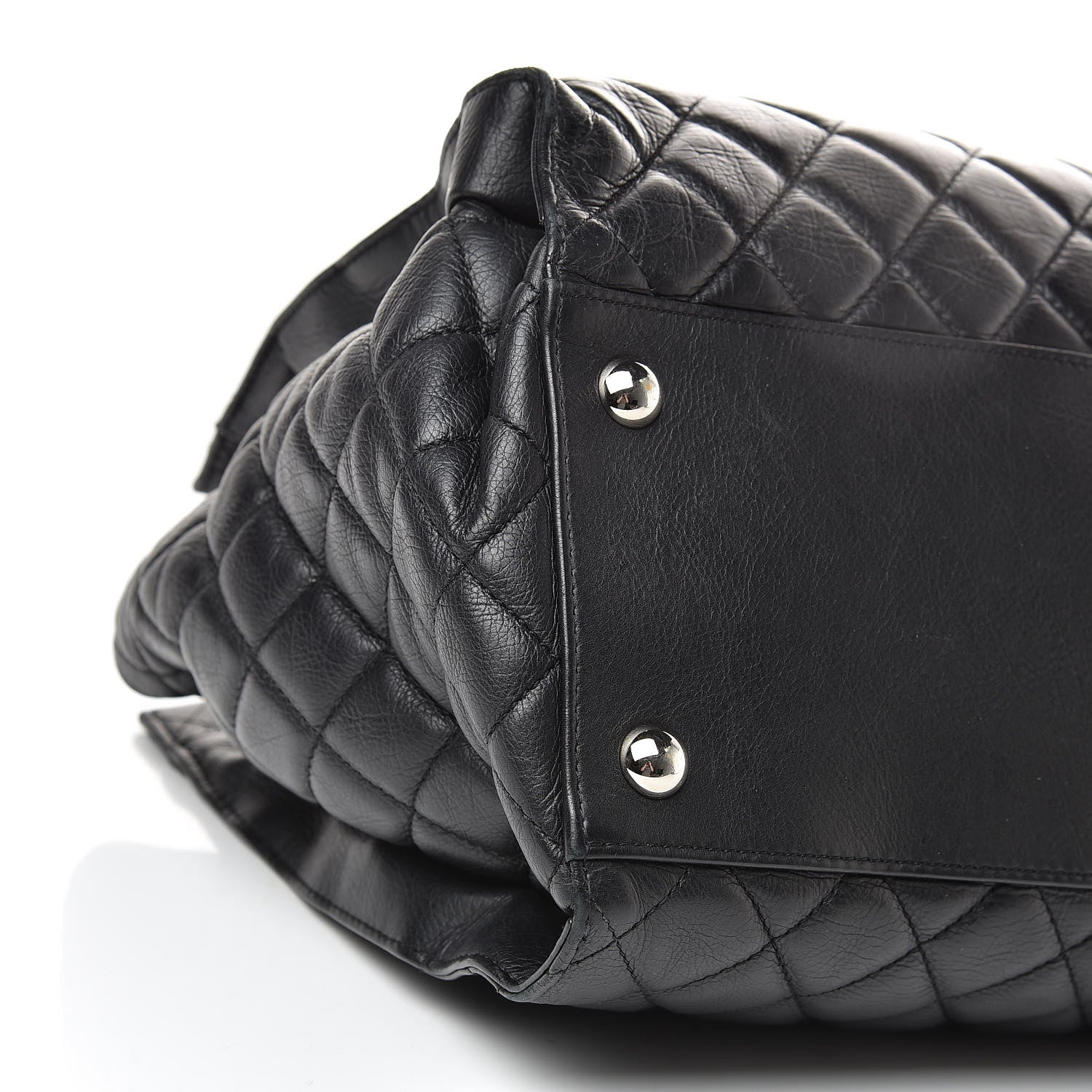 Chanel Calfskin Quilted Large Chic and Soft Shopping Tote Black 9 of 13