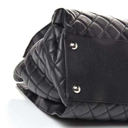 Chanel Calfskin Quilted Large Chic and Soft Shopping Tote Black 9 of 13