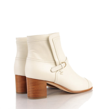 Chanel Calfskin Short Boots 36 White 4 of 8
