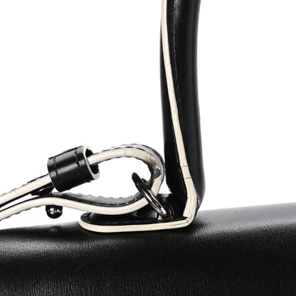 Delvaux Box Calfskin MM Brillant Clouds Satchel Black Ciel 12 of 15