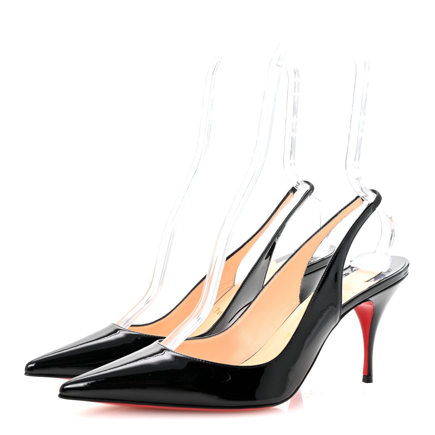 Christian Louboutin Patent Clare Sling 80 Pumps 39.5 Black 4 of 9