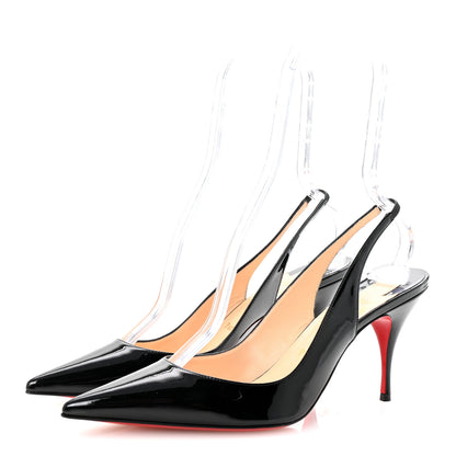Christian Louboutin Patent Clare Sling 80 Pumps 39.5 Black 4 of 9