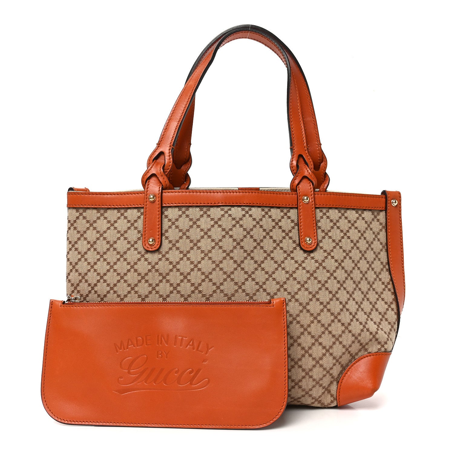 Gucci Diamante Small Craft Tote Orange 2 of 10
