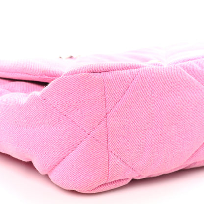 Chanel Denim Quilted Medium Chanel 19 Flap Neon Pink 9 of 10