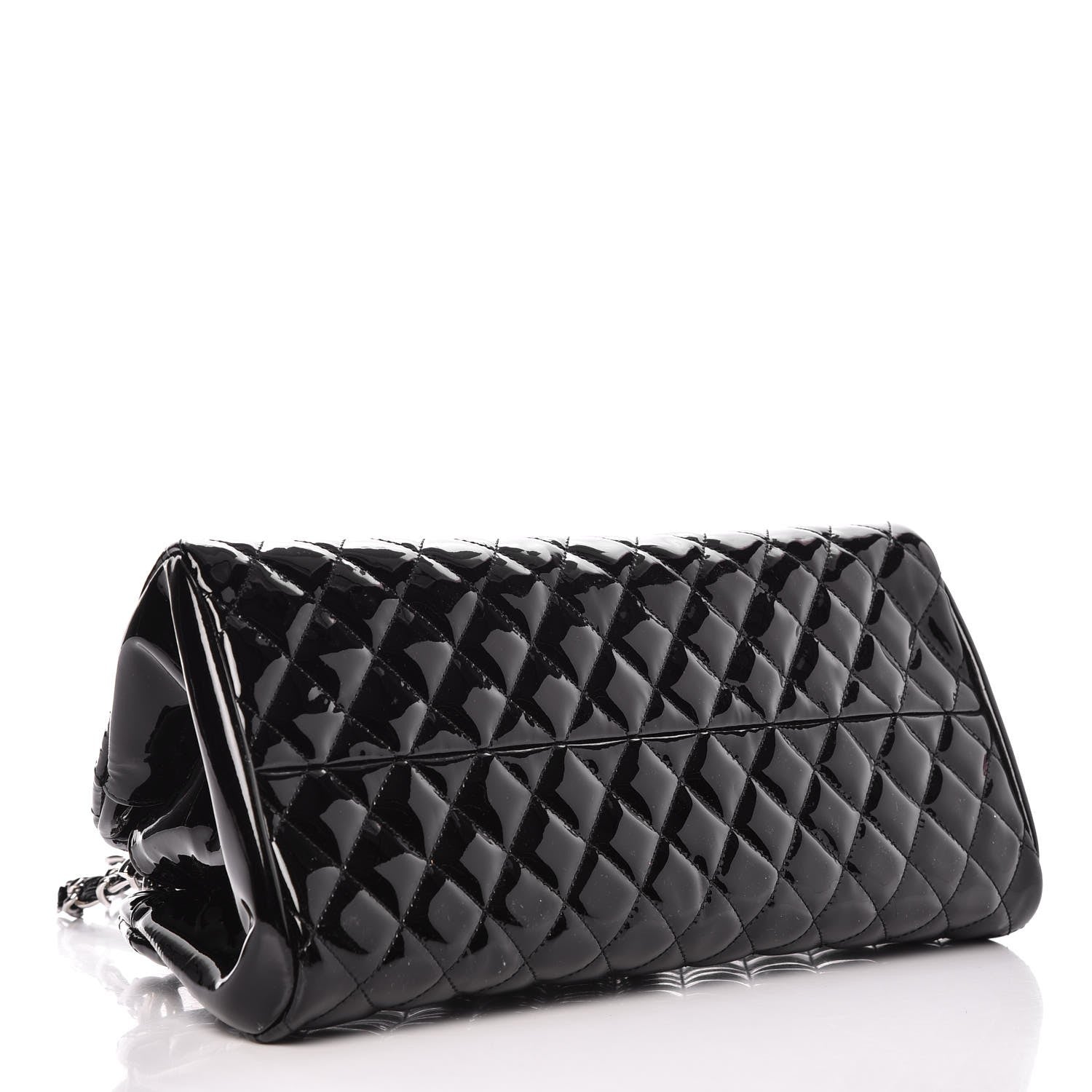 Chanel Patent Quilted Medium Just Mademoiselle Black 4 of 7