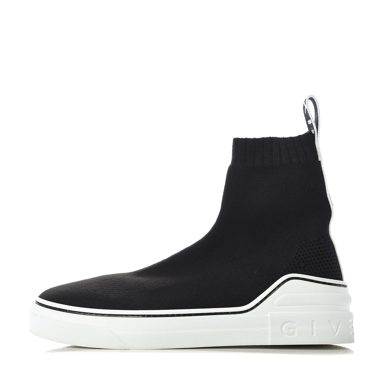 Technical Canvas Knit Womens George V Sock Sneakers 37.5 Black