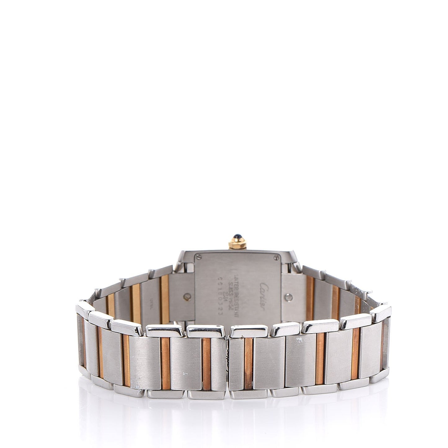 Stainless Steel 18K Yellow Gold 25mm Tank Francaise Quartz Watch