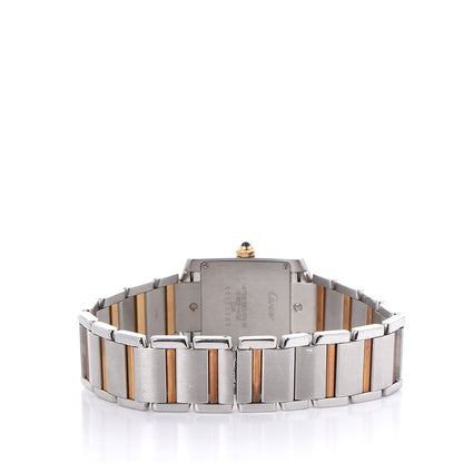Cartier Stainless Steel 18K Yellow Gold 25mm Tank Francaise Quartz Watch 4 of 11