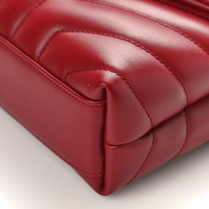Saint Laurent Calfskin Y Quilted Monogram Toy Loulou Crossbody Bag Opyum Red 8 of 8