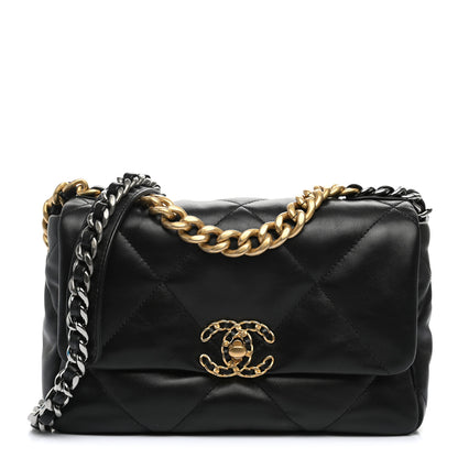 Chanel Lambskin Quilted Medium Chanel 19 Flap Black 1 of 11