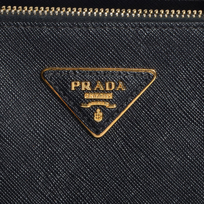 Prada Saffiano Lux Large Double Zip Tote Nero Black 10 of 10