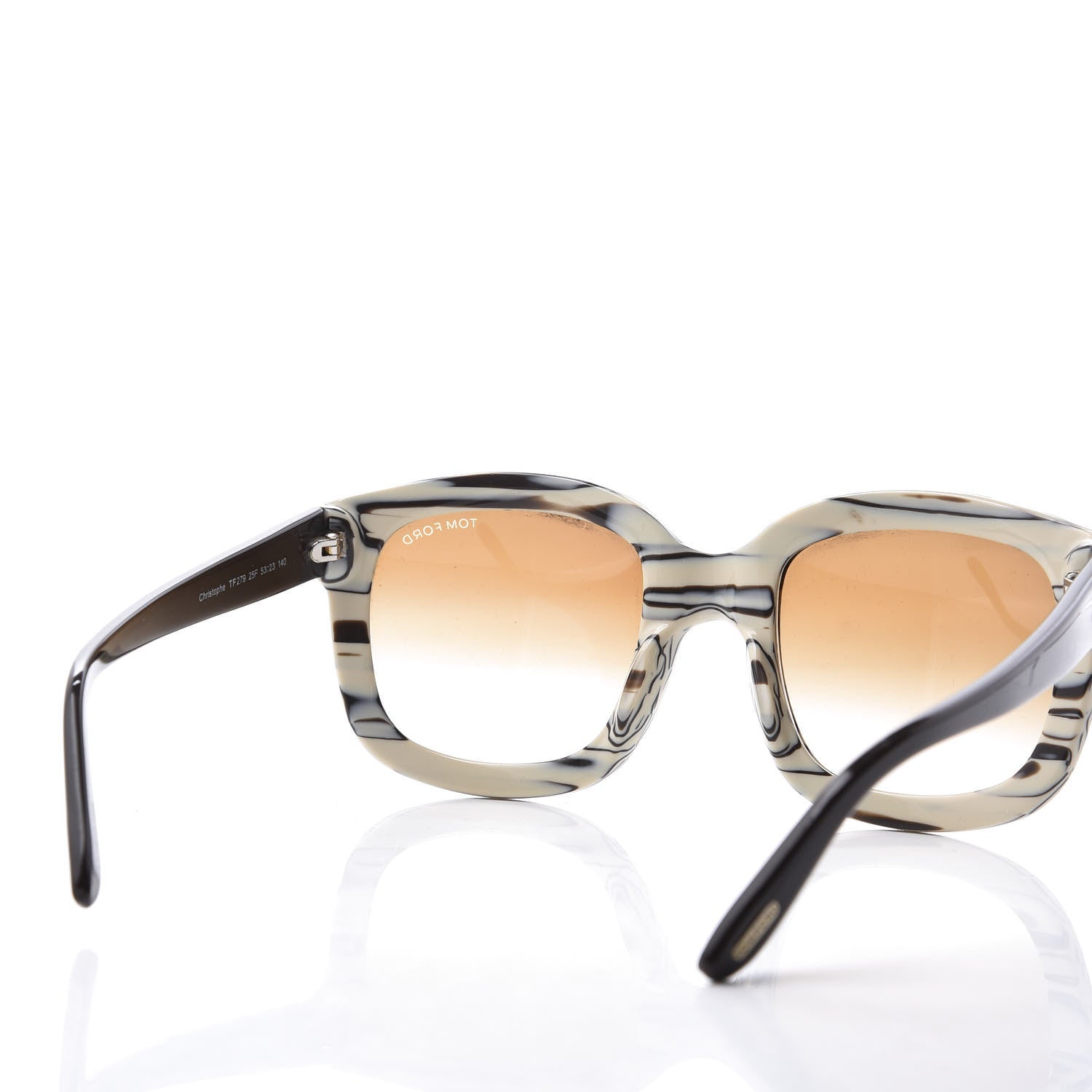 Tom Ford Christophe Sunglasses TF279 Black White Marble 4 of 10
