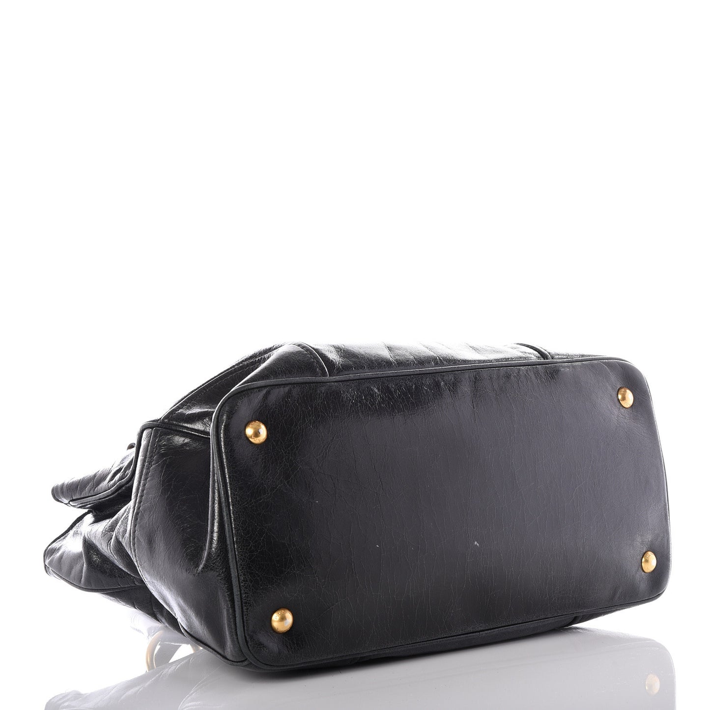 Vitello Shine Tote Black