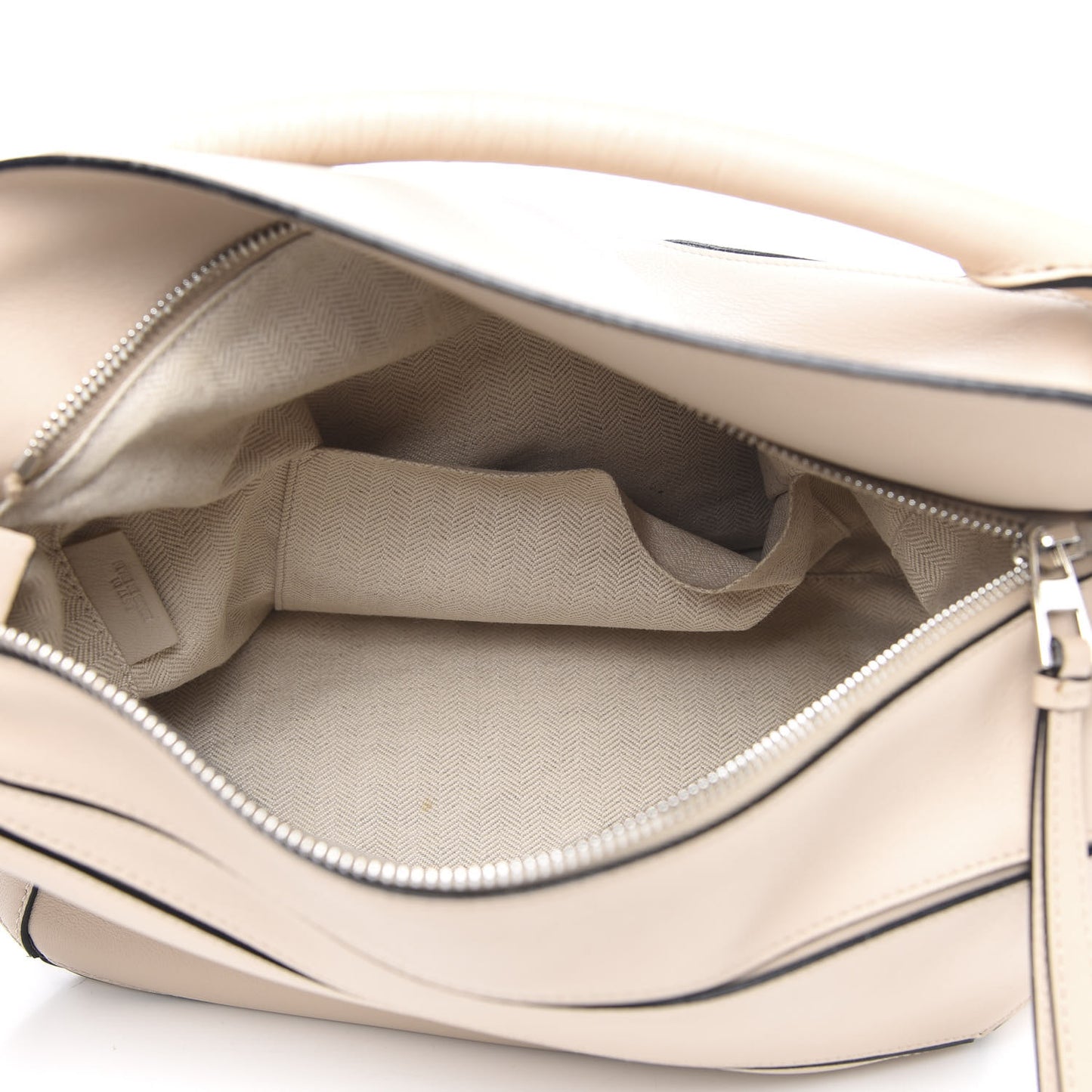 Calfskin Medium Puzzle Bag Light Oat