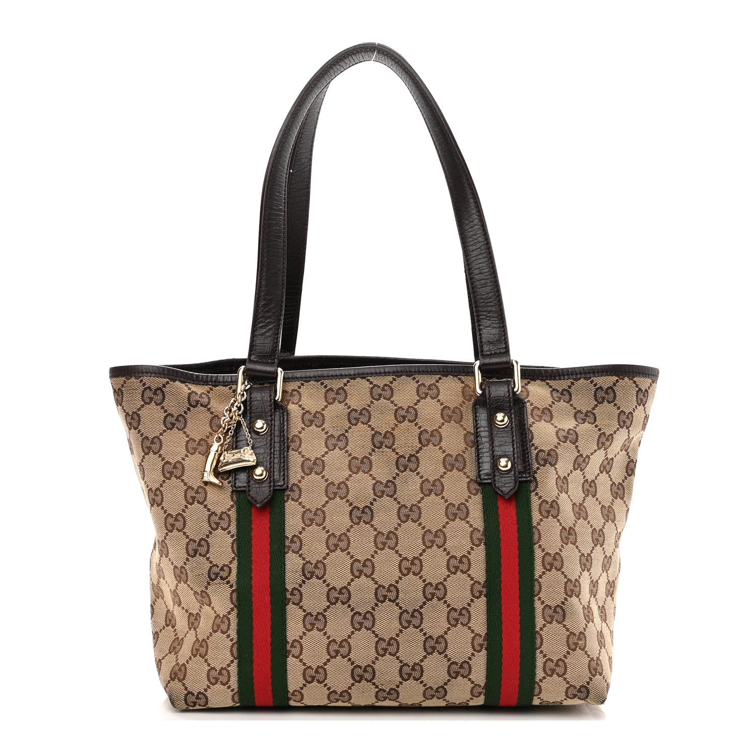 Gucci Monogram Medium Jolicoeur Tote Dark Brown 1 of 10
