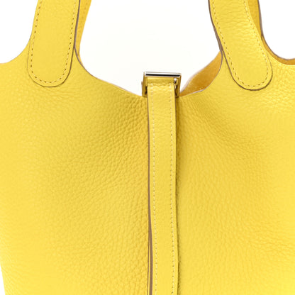 Hermes Taurillon Clemence Picotin Lock 18 PM Lime 7 of 12