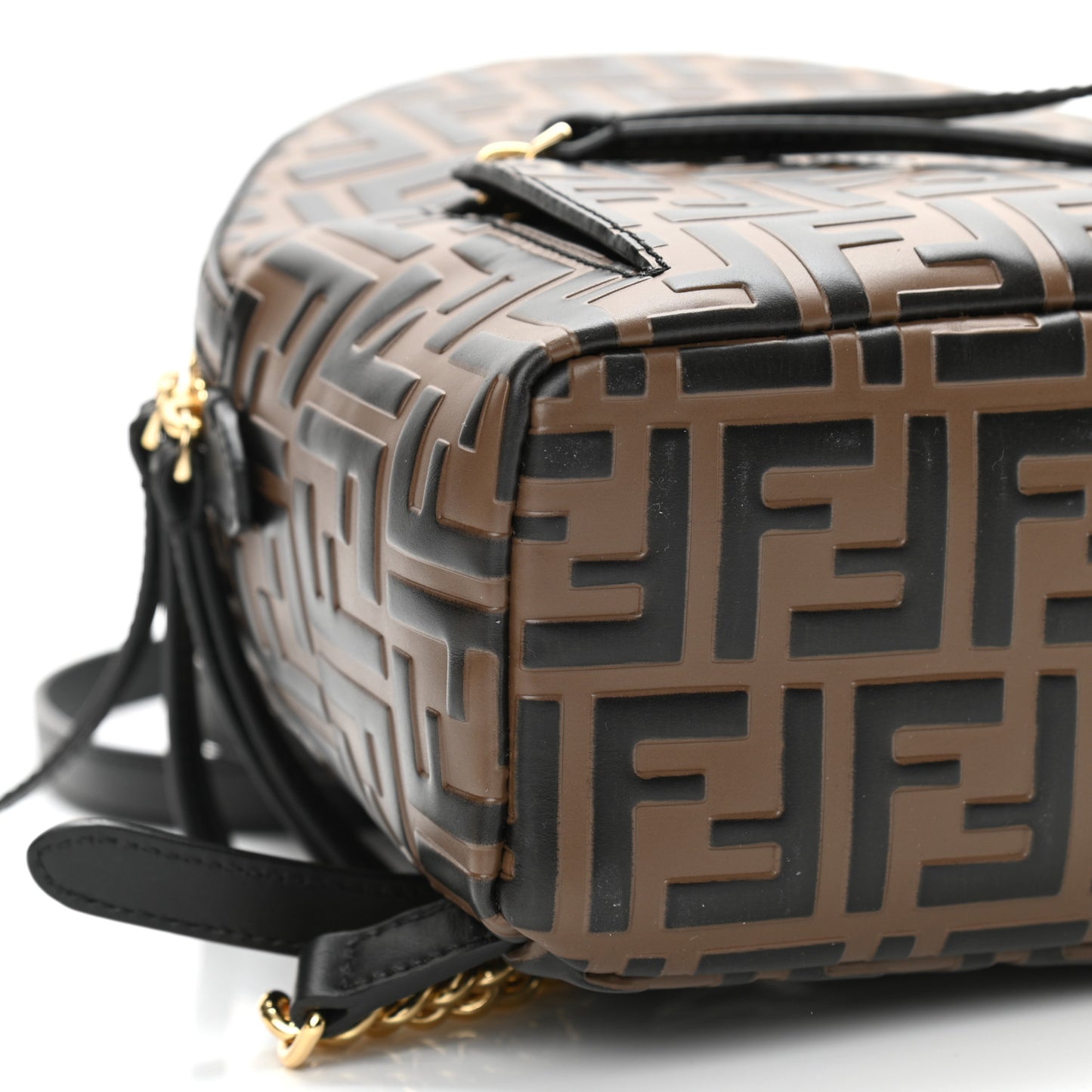 Vitello Bi-Color FF 1974 Embossed Mini Backpack Maya Black