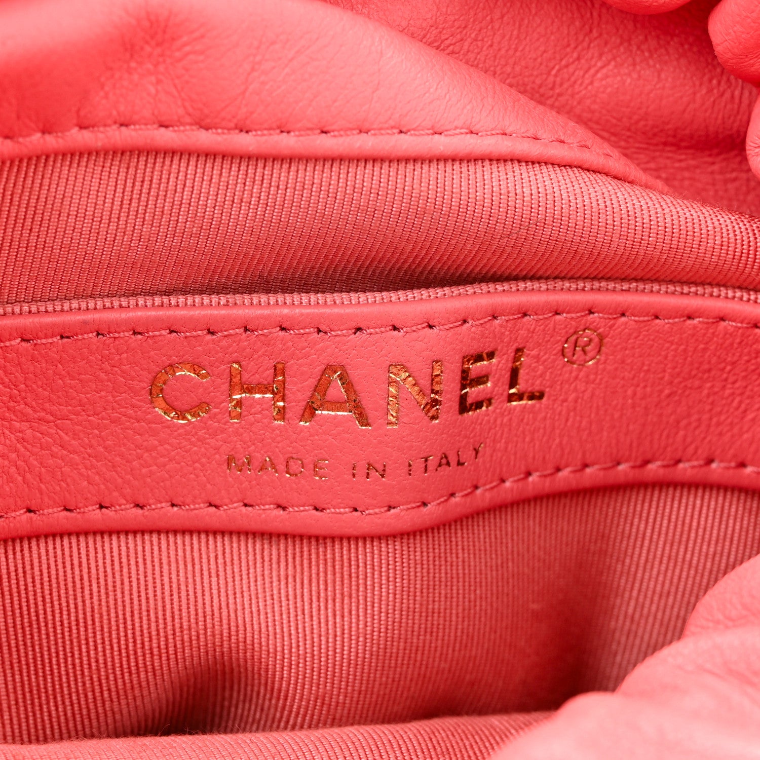Chanel Lambskin Bucket Chain Drawstring Bag Pink 6 of 11