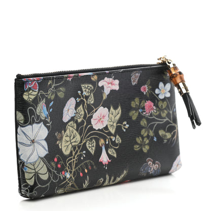Gucci Calfskin Flora Infinity Small Zip Pouch Black 3 of 7