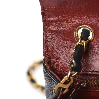 Chanel Lambskin Quilted Mini Flap Black 8 of 15