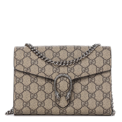 Gucci GG Supreme Monogram Mini Dionysus Chain Wallet Beige Taupe 1 of 9