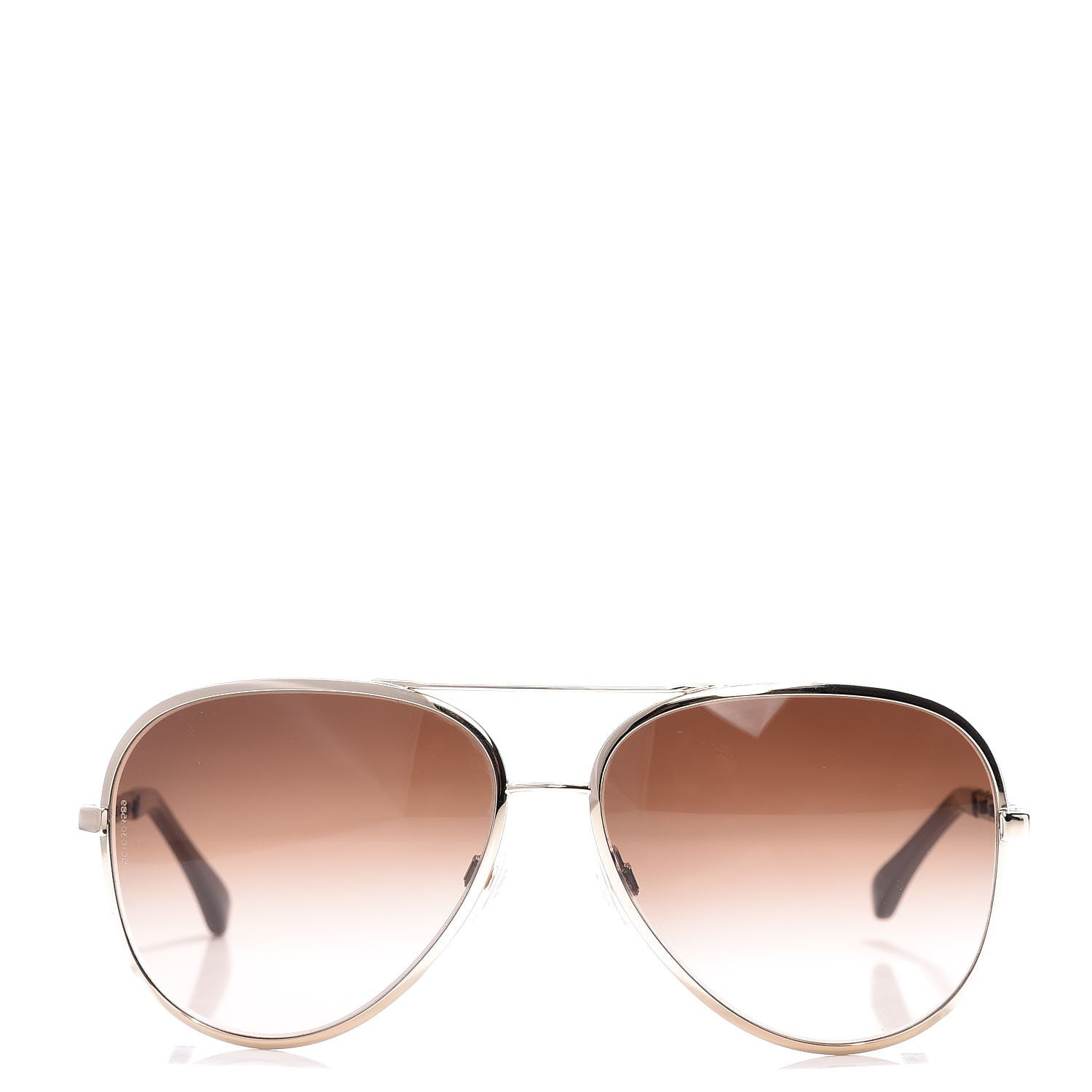 Chanel Lambskin Aviator Chain Sunglasses 4194-Q Gold 2 of 9