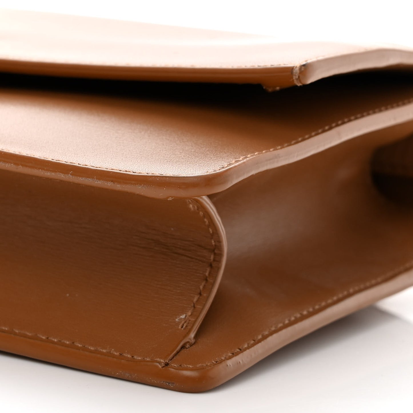 Smooth Calfskin Carre Satchel Cinnamon