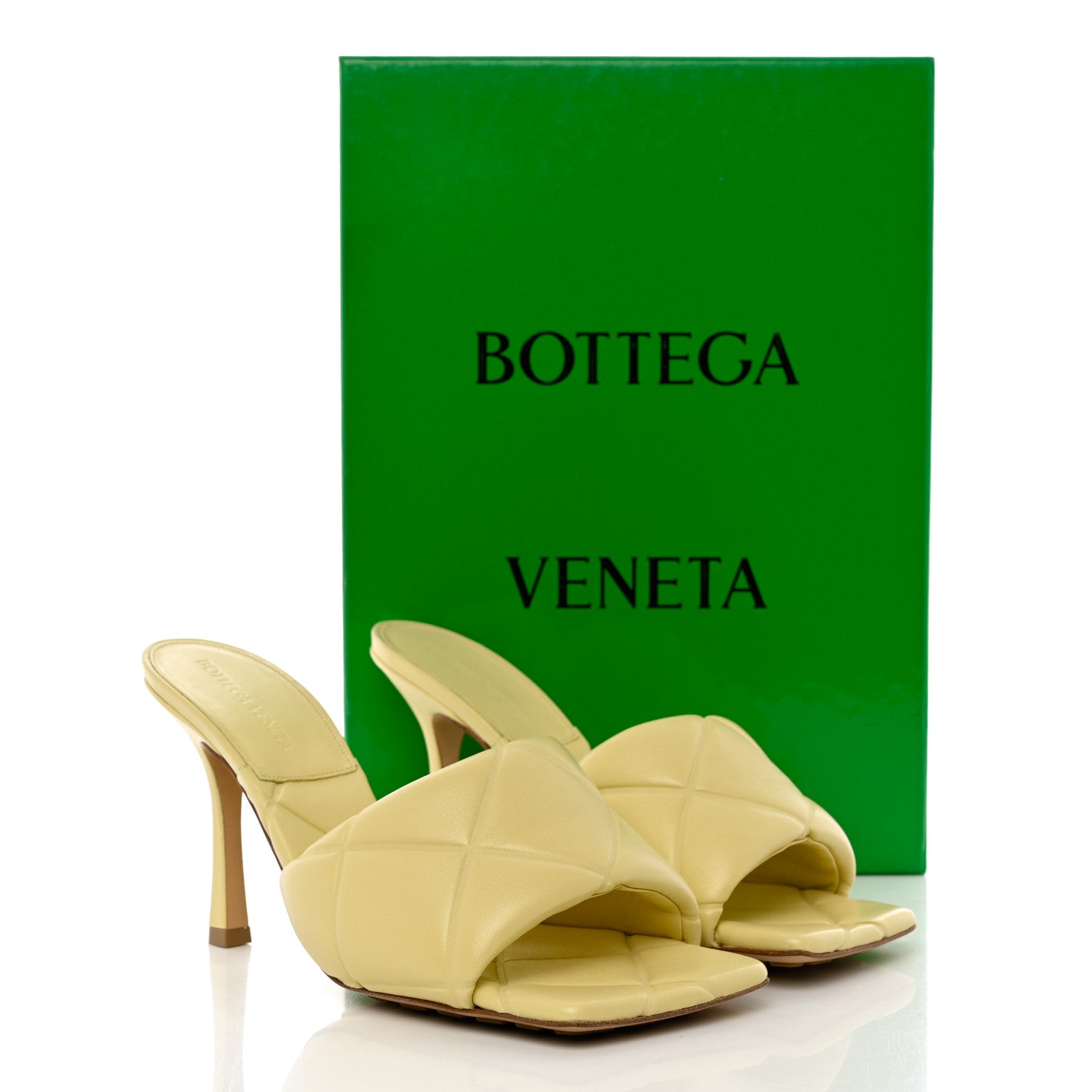 Bottega Veneta Nappa Quilted Rubber Lido Mule Sandals 39 Moon Beam 9 of 9
