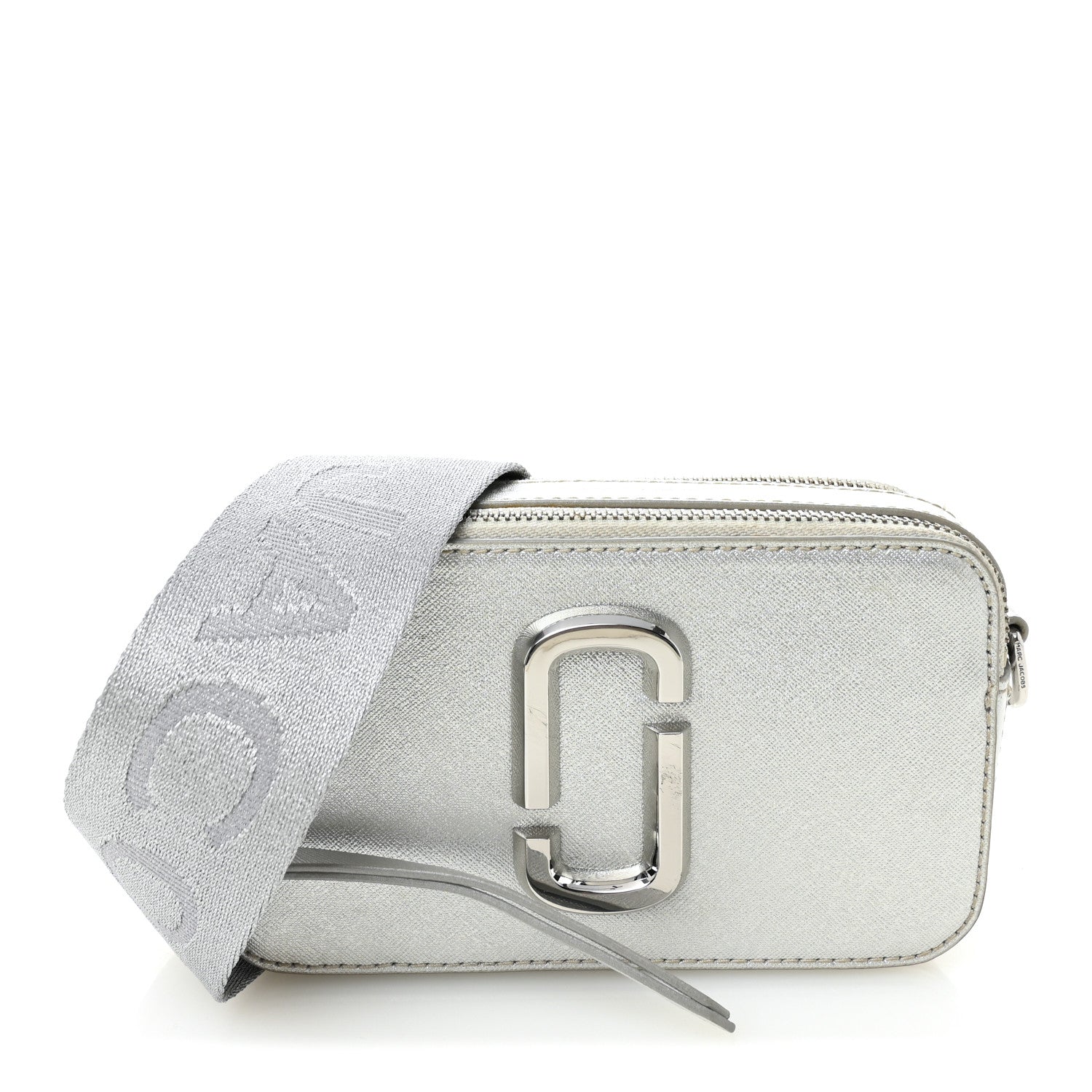 Marc Jacobs Metallic Saffiano Small Snapshot Camera Bag Silver 1 of 12