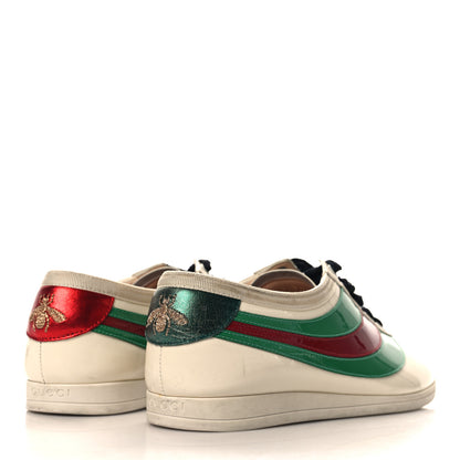 Gucci Patent Crystal Web GG Womens Falacer Sneakers 38 Mystic White 5 of 10