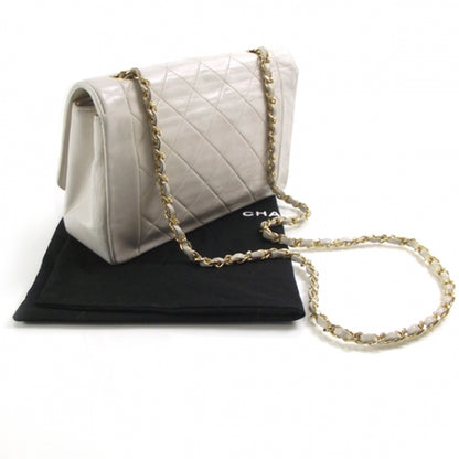 Chanel Vintage Lambskin Medium Flap Bag White 3 of 13