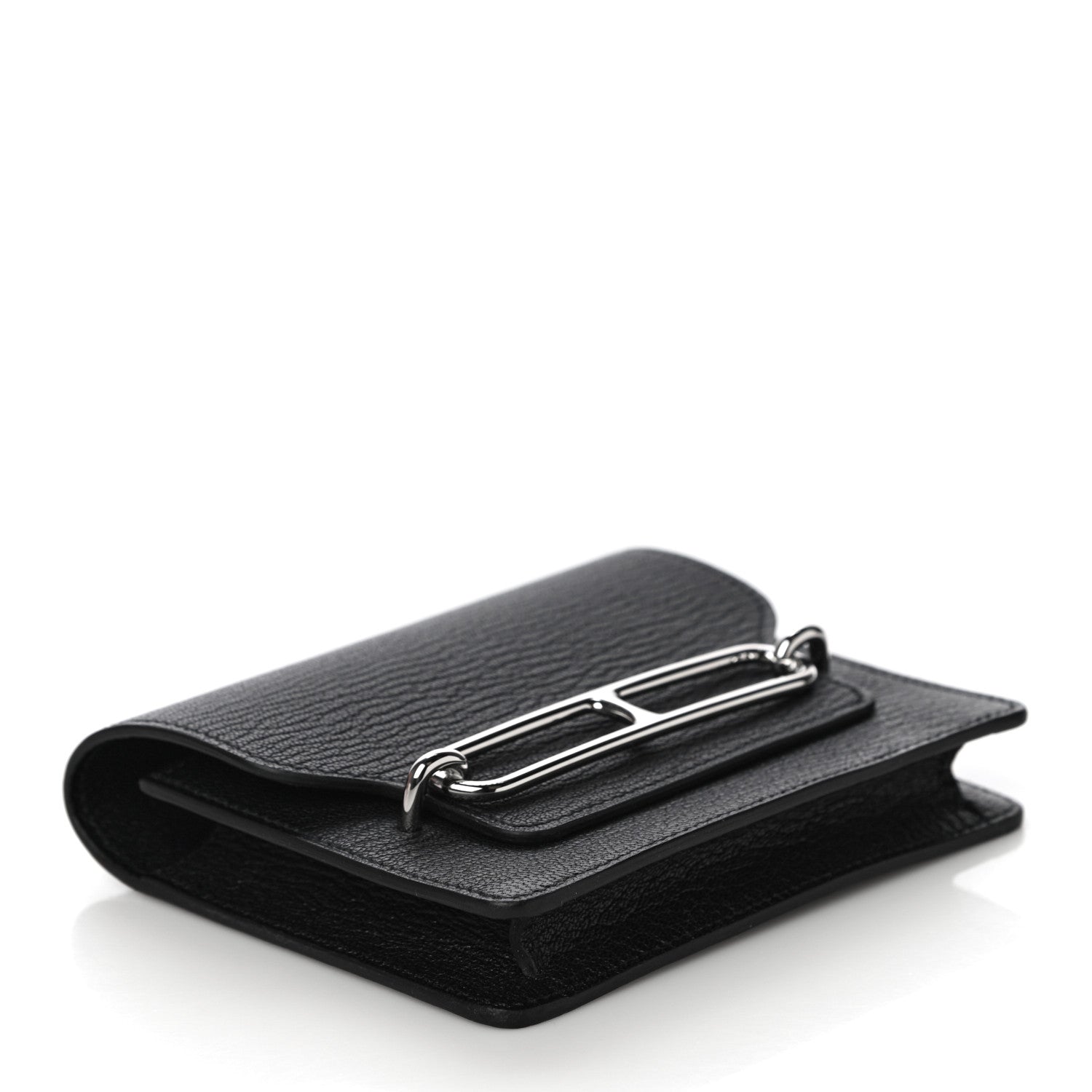 Hermes Chevre Mysore Roulis Slim Wallet Black 6 of 12