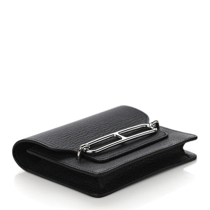 Hermes Chevre Mysore Roulis Slim Wallet Black 6 of 12