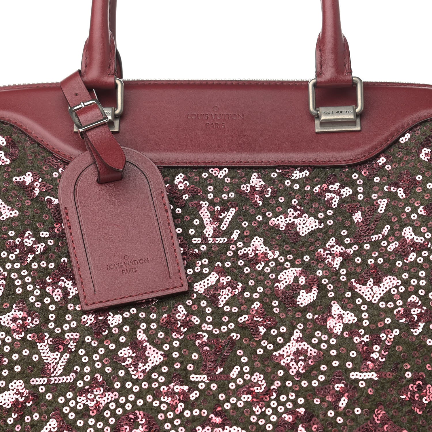 Louis Vuitton Sequin Monogram Sunshine Express Speedy Burgundy 8 of 11