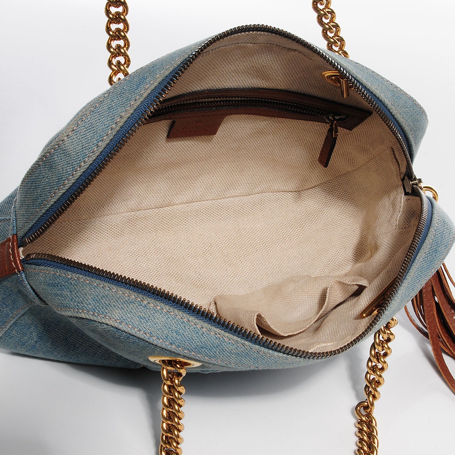 Gucci Denim Small Soho Bowler Blue 5 of 9
