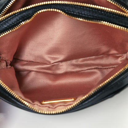 Miu Miu Nappa Matelasse Double Zip Pochette Clutch Black 14 of 14