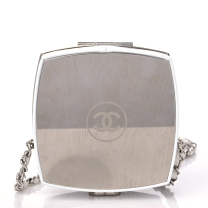 Chanel Patent Goatskin Quilted Clutch With Chain White 8 of 10