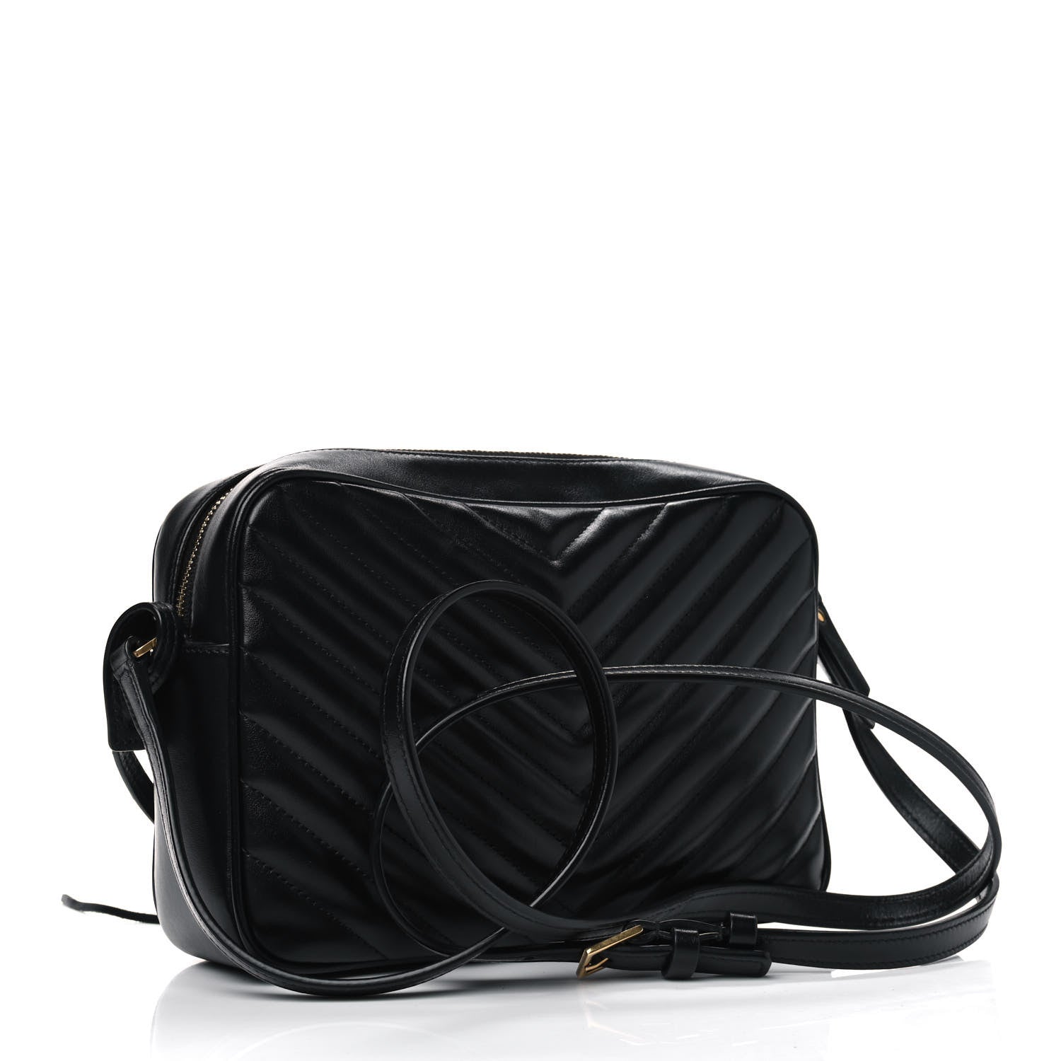 Saint Laurent Calfskin Matelasse Monogram Lou Camera Bag Black 2 of 4