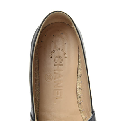 Chanel Lambskin CC Espadrilles 37 Black 6 of 9