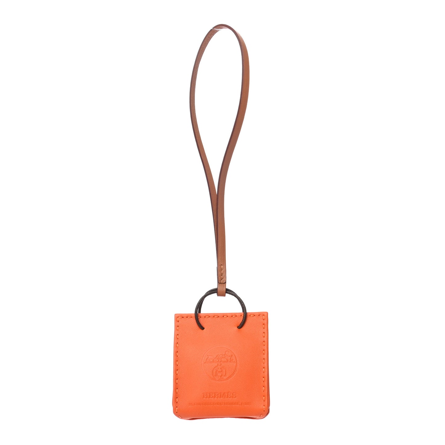 Milo Lambskin Swift Shopping Bag Charm Feu Gold