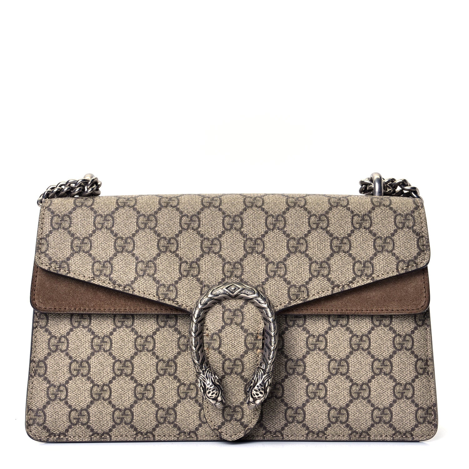 Gucci GG Supreme Monogram Small Dionysus Shoulder Bag Taupe 1 of 4