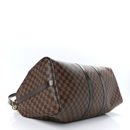 Louis Vuitton Damier Ebene Keepall Bandouliere 55 4 of 10