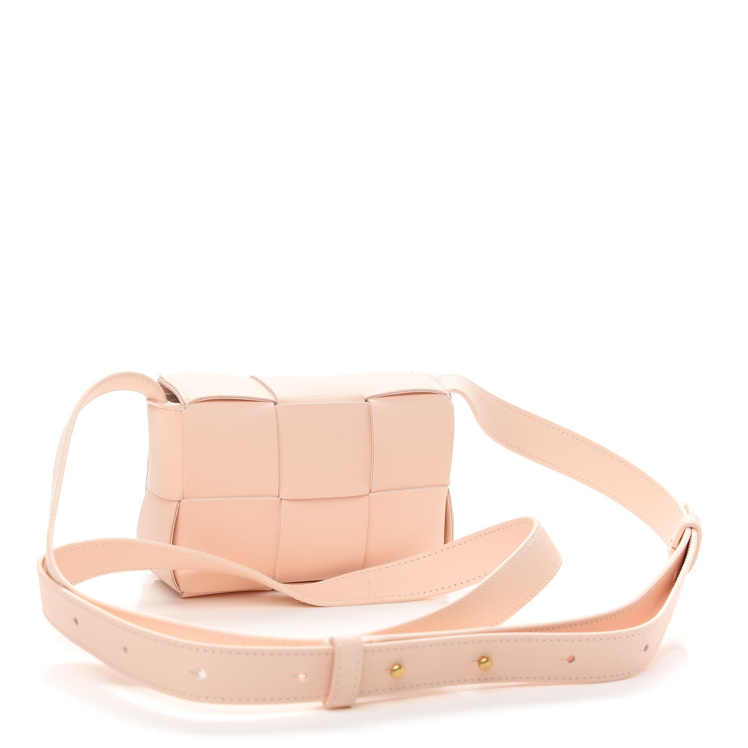 Bottega Veneta Lambskin Maxi Intreccio Candy Cassette Crossbody Bag Melon Washed 3 of 8