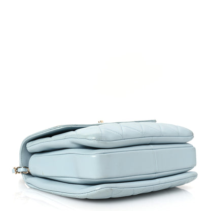 Chanel Lambskin Quilted Small Trendy CC Flap Dual Handle Bag Light Blue 4 of 19