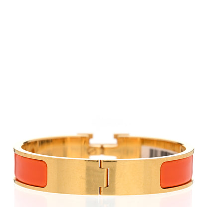 Hermes Enamel Narrow Clic Clac H Bracelet PM Orange 3 of 5