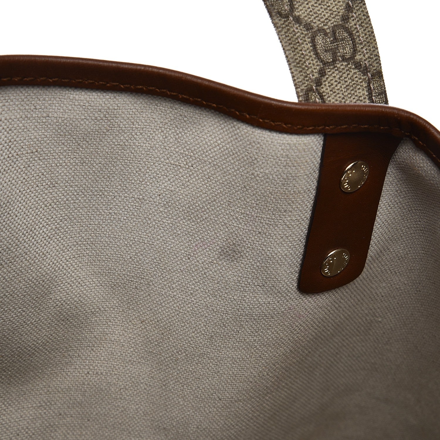 Gucci GG Plus Monogram Large Signature Web Loop Tote Brown 8 of 12