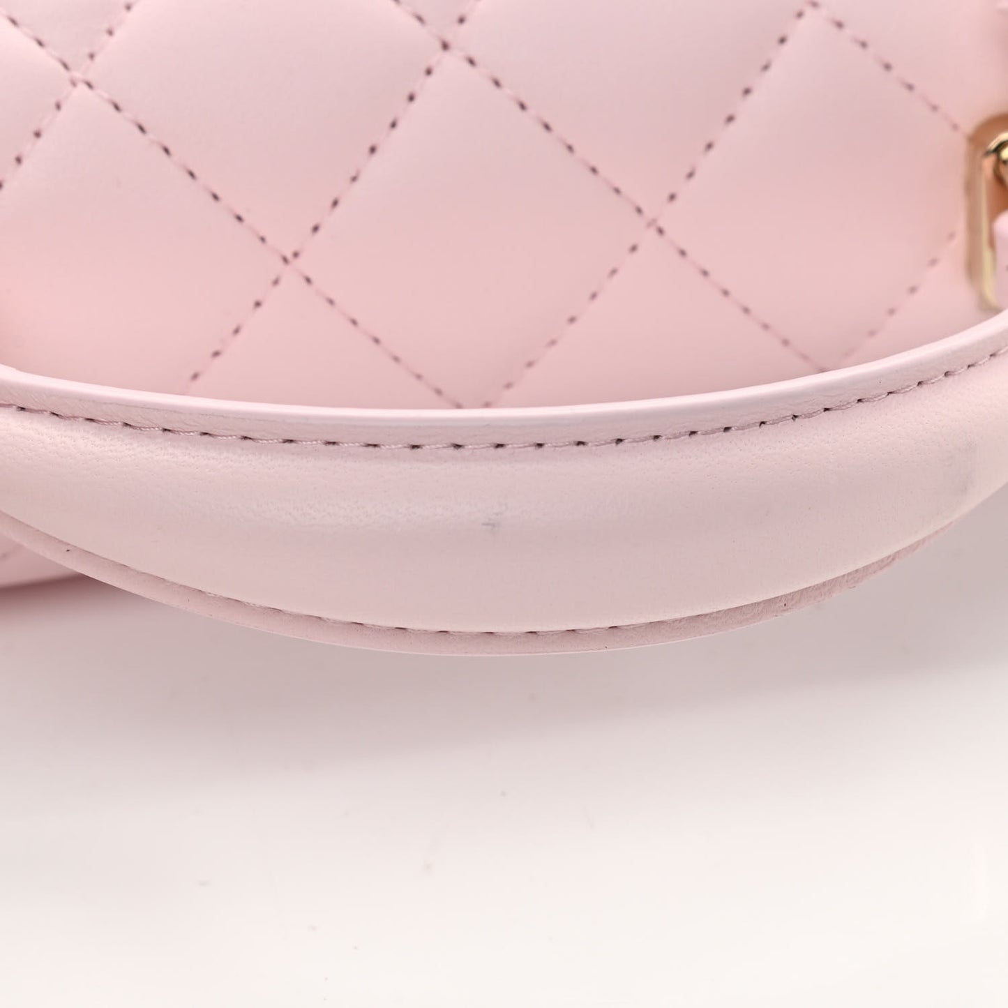 Lambskin Quilted Mini Top Handle Rectangular Flap Light Pink