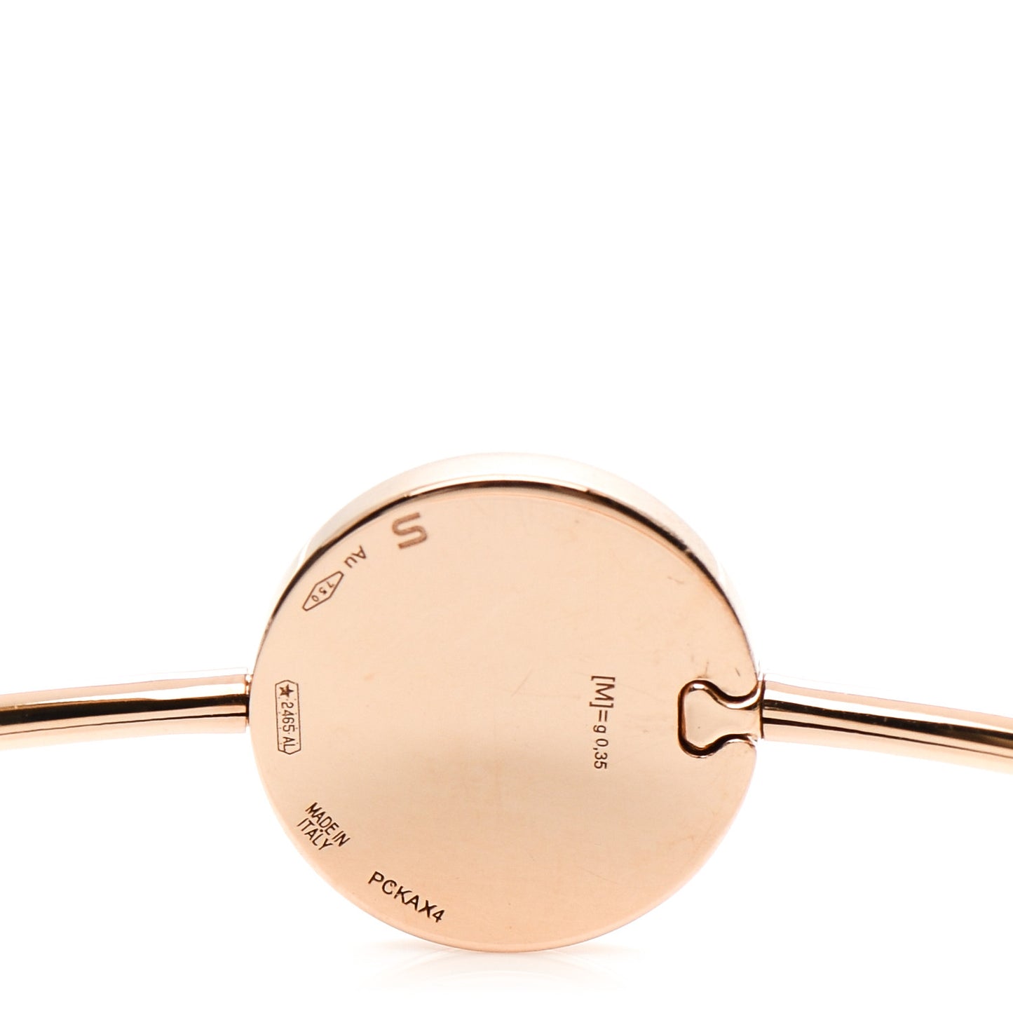 18K Rose Gold Malachite BVLGARI BVLGARI Bangle Bracelet S