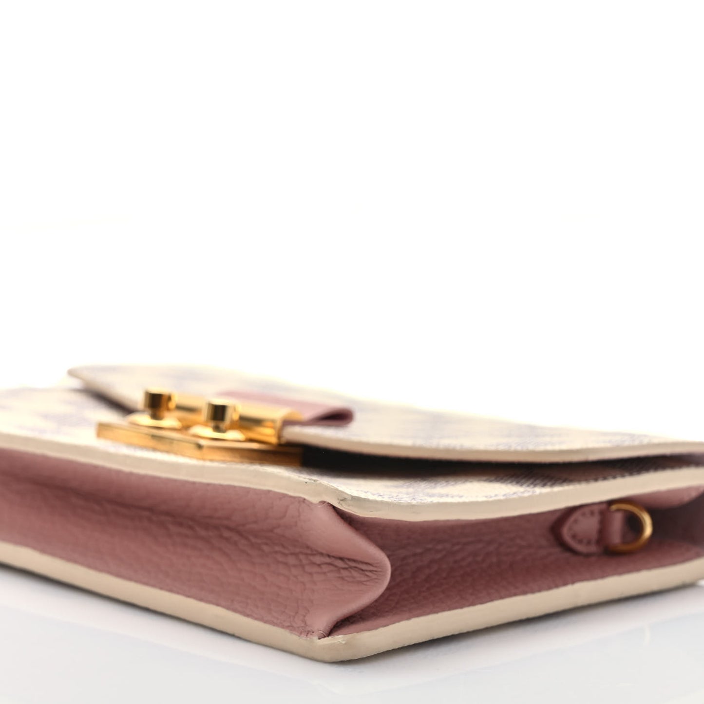 Damier Azur Croisette Chain Wallet Rose Ballerine