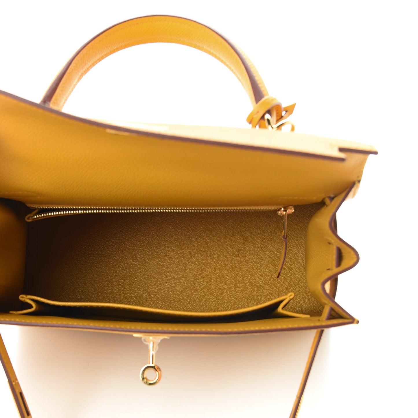 Epsom Kelly Sellier 25 Jaune Ambre
